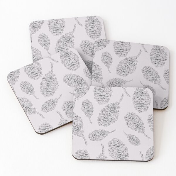 Item preview, Red Alder Cone Line Drawing Seamless Pattern Design designed and sold by Created-by-CC.