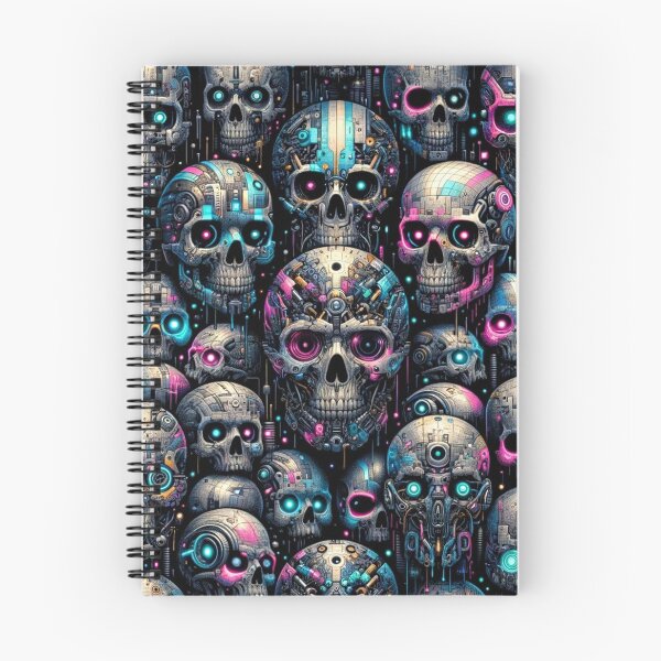 Item preview, Cyberpunk Skulls Pattern Prints designed and sold by PinUpPizzazz.