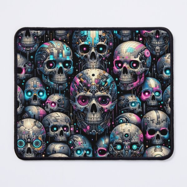 Item preview, Cyberpunk Skulls Pattern Prints designed and sold by PinUpPizzazz.