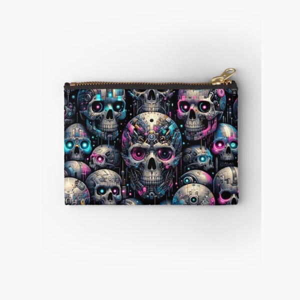 Item preview, Cyberpunk Skulls Pattern Prints designed and sold by PinUpPizzazz.