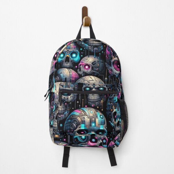 Item preview, Cyberpunk Skulls Pattern Prints designed and sold by PinUpPizzazz.