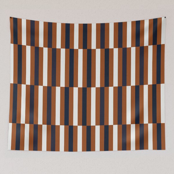 Item preview, Albert 1A - Navy & Rust - Abstract Geometric Pattern designed and sold by BlertaDK.