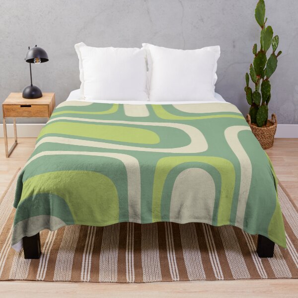 Item preview, Mid-Century Modern Palm Springs Abstract Pattern Light Lime Jade Green designed and sold by kierkegaard.