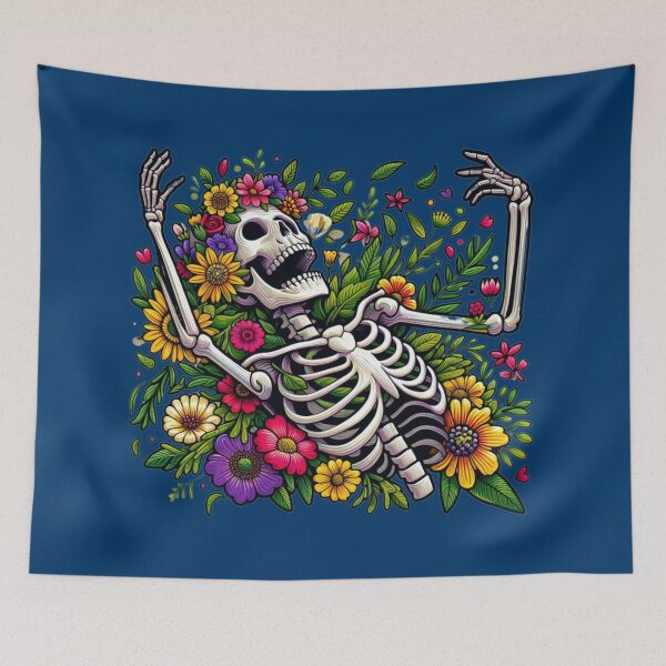 Item preview, Floral Skeleton: Embrace Life's Beauty designed and sold by TDKCustoms.