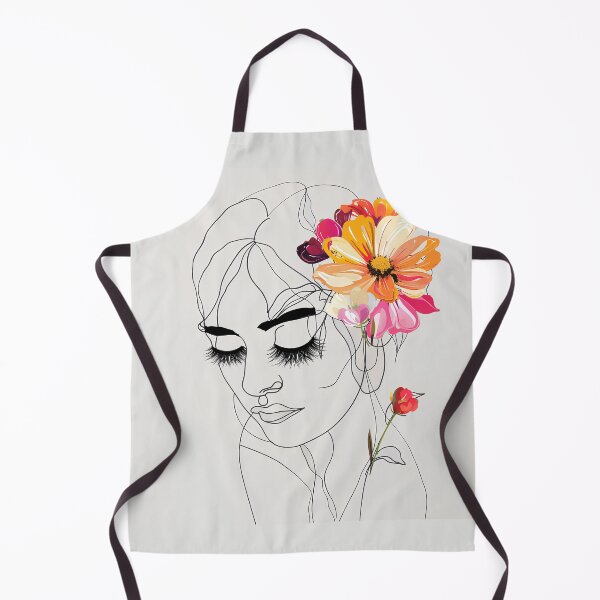 Item preview, Single Line Woman With Flowers designed and sold by 5minArtStudio.