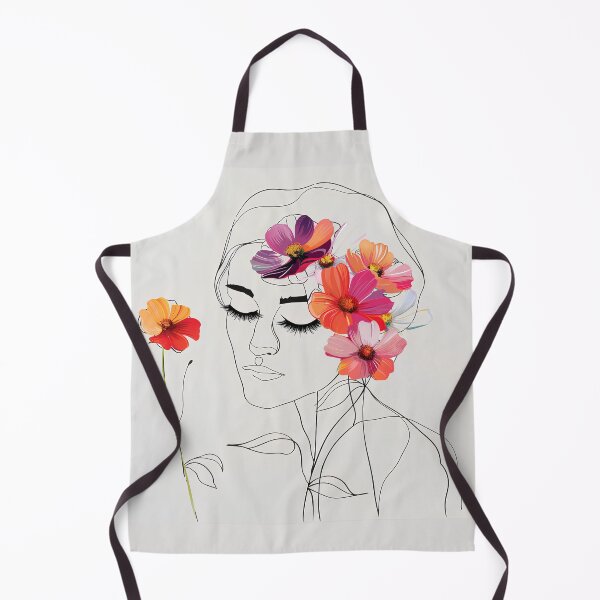 Item preview, Single Line Woman With Flowers designed and sold by 5minArtStudio.