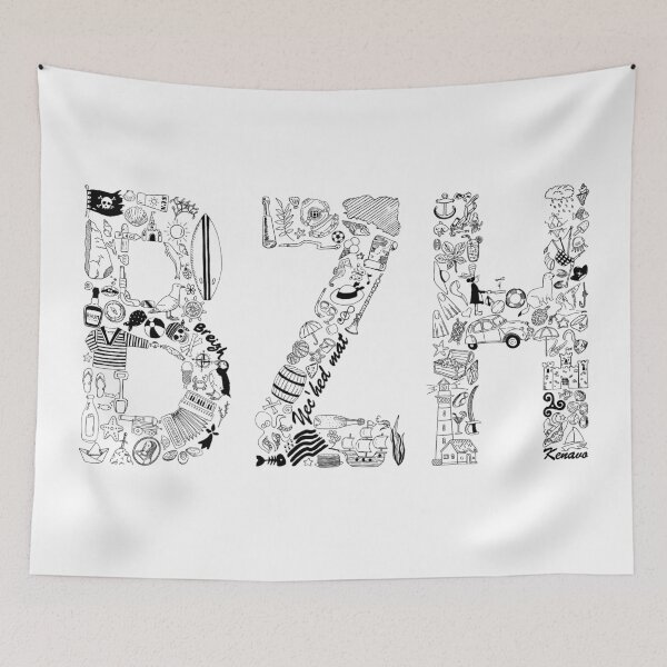 Item preview, BZH mosaïque (motif noir) designed and sold by TheLostBreton.