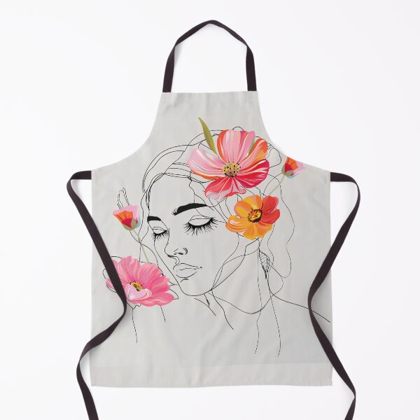 Item preview, Single Line Woman With Flowers designed and sold by 5minArtStudio.