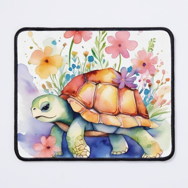 Item preview, A cute turtle with flowers blooming designed and sold by NingningS.