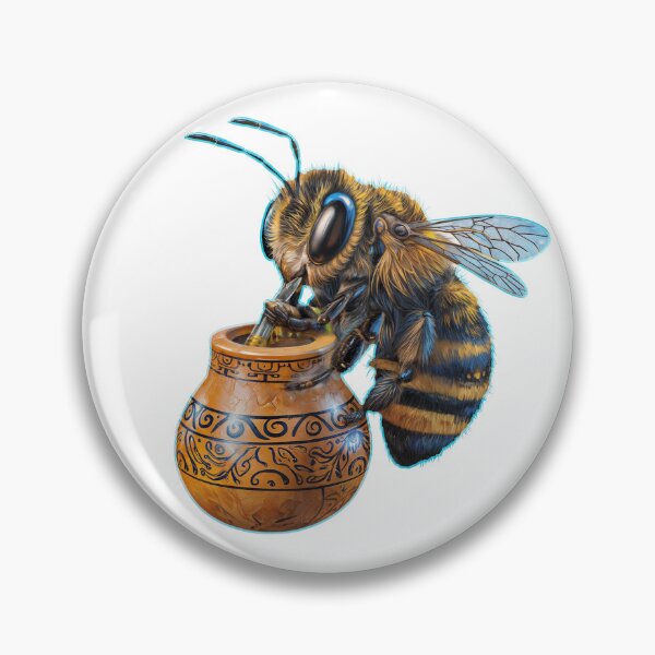 Item preview, Bee drinking yerba mate designed and sold by MrDaveLancz.
