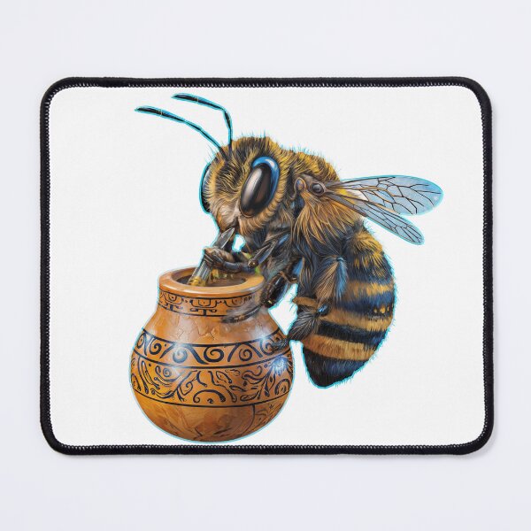 Item preview, Bee drinking yerba mate designed and sold by MrDaveLancz.