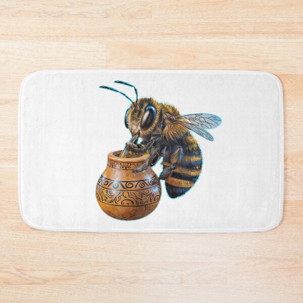 Item preview, Bee drinking yerba mate designed and sold by MrDaveLancz.