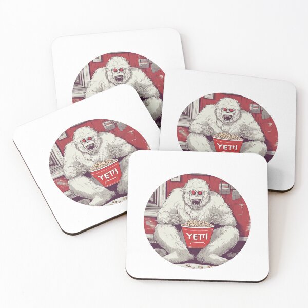 Item preview, yeti eating popcorn cool design designed and sold by Hanebs.