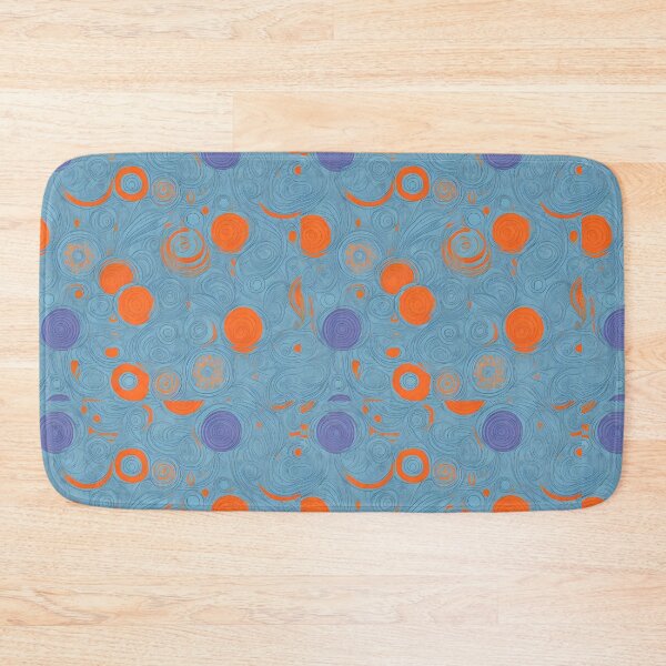 Item preview, Fascinating retro pattern circles in vibrant purple and orange designed and sold by Frostquest.