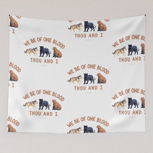 Item preview, Animals “One Blood” Kipling quote Jungle Book  designed and sold by TheWriteHand.