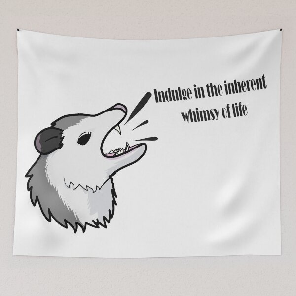 Item preview, Indulge in the inherent whimsy of life opossum (clean) designed and sold by AutyLeaves.