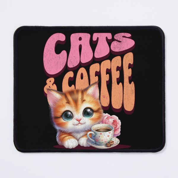 Item preview, Adorable Cat With Coffee Cup, Coffee Lover, Cat Lover designed and sold by edesignprints.