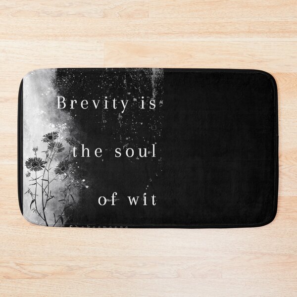 Item preview, Shakespeare's Brevity the soul of wit quote, flowers designed and sold by TheWriteHand.