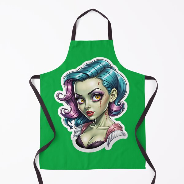 Aperçu de l'œuvre Cute Vintage Anime Zombie Pinup Girl créée et vendue par TheArtOfPat.