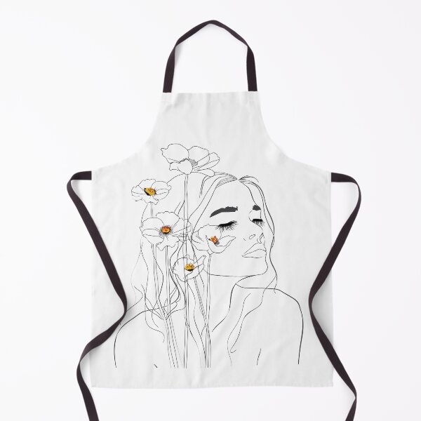 Item preview, Single Line Woman With Flowers designed and sold by 5minArtStudio.