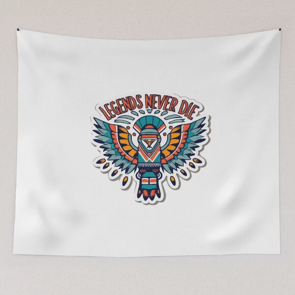 Item preview, Native American Totem - Legends Never Die Vintage Sticker designed and sold by NiftyWrx.