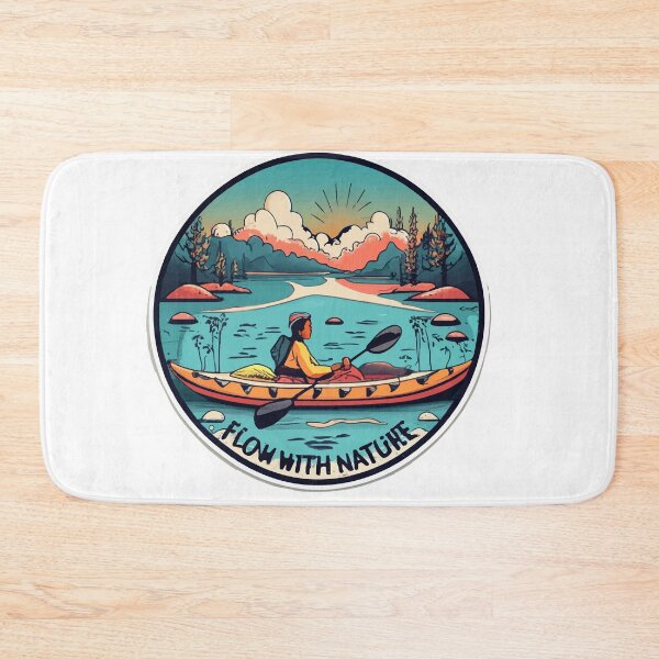 Item preview, Flow With Nature - Native American Kayak River Scene designed and sold by NiftyWrx.