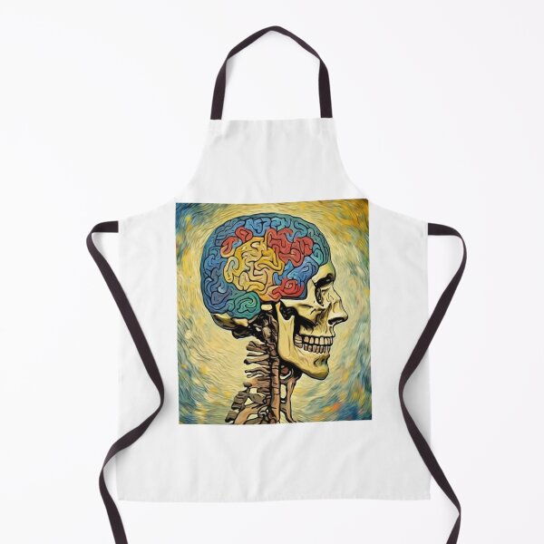 Item preview, "Highlighted Human Brain in Skeleton" designed and sold by Artisticanvas.