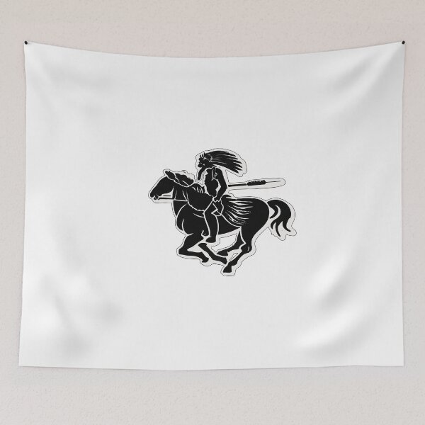 Item preview, Native American Warrior on Horseback Silhouette designed and sold by NiftyWrx.