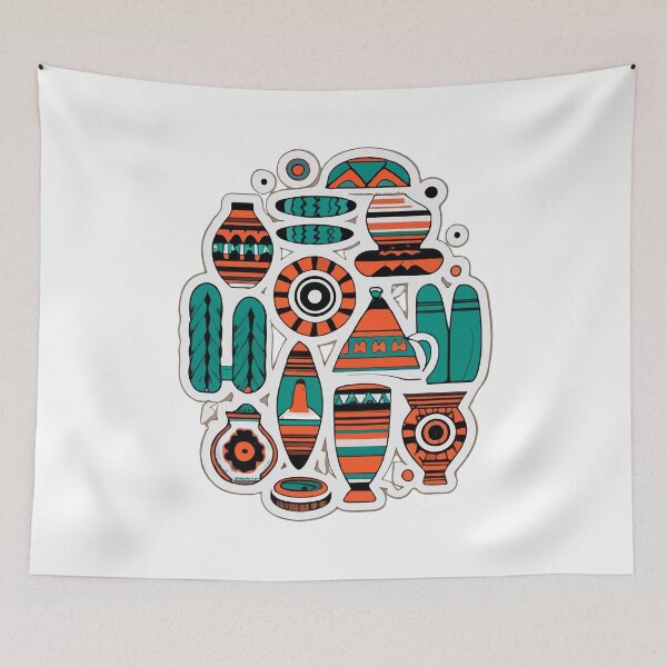 Item preview, Native American Pottery Abstract Art designed and sold by NiftyWrx.
