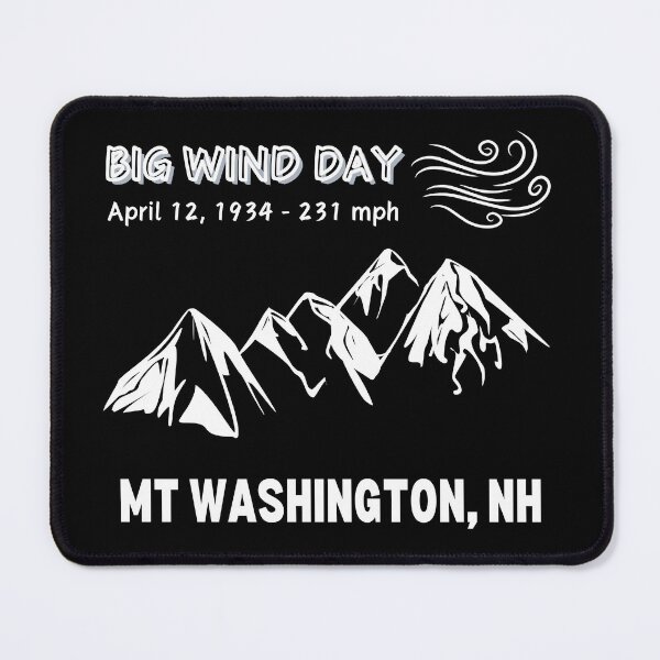 Item preview, Big Wind Day Anniversary Mount Washington New Hampshire designed and sold by MagpieMoonUSA.