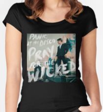 panic pray for the wicked tour 2018 soenda Women's Fitted Scoop T-Shirt