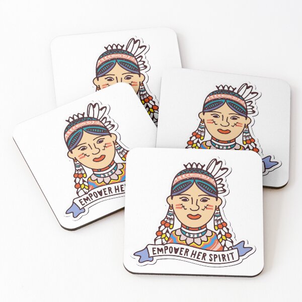 Item preview, Empower Her Spirit - Native American Woman Illustration designed and sold by NiftyWrx.