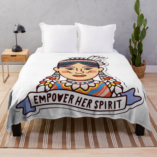 Item preview, Empower Her Spirit - Native American Woman Illustration designed and sold by NiftyWrx.