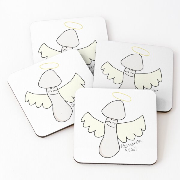 Item preview, Destroying Angel mushroom designed and sold by Shroomiesandco.