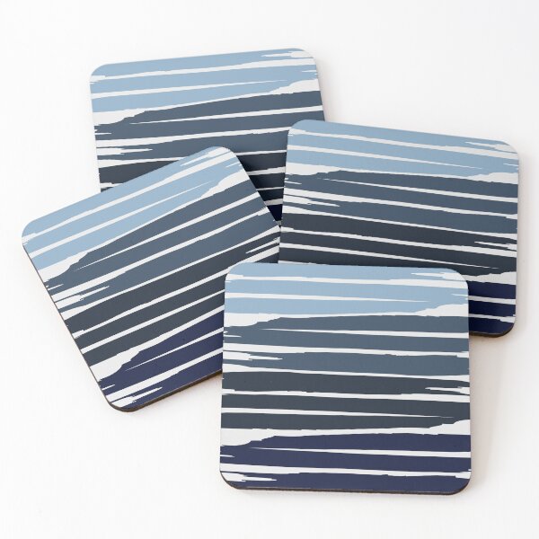 Item preview, Blues, black and white Stripes designed and sold by ZedColors.