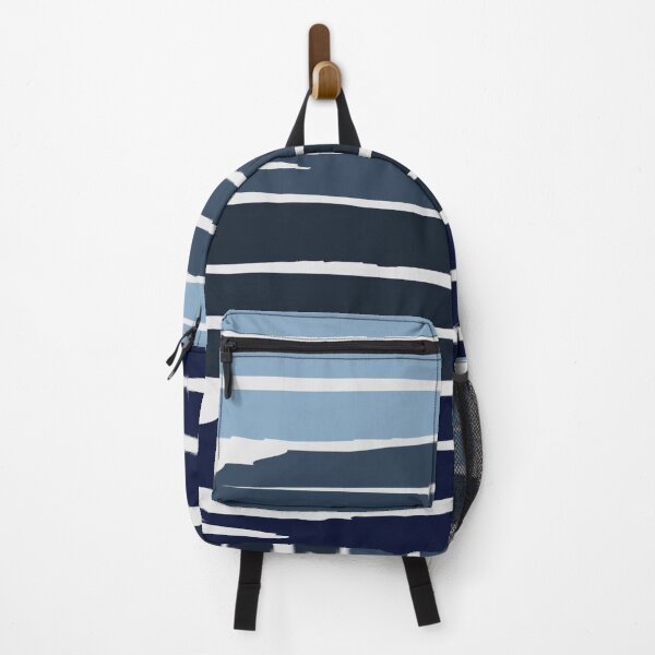Item preview, Blues, black and white Stripes designed and sold by ZedColors.