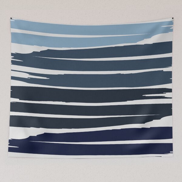Item preview, Blues, black and white Stripes designed and sold by ZedColors.