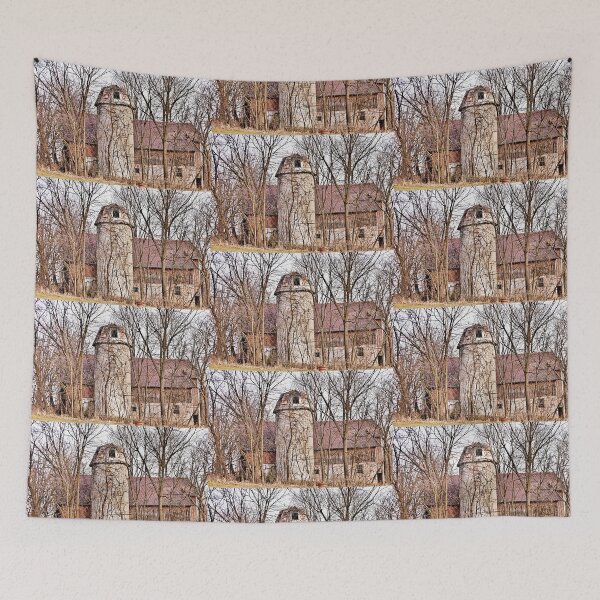 Item preview, Deteriorating Barn and Silo designed and sold by Martha Sherman.