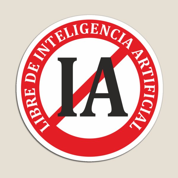 Aperçu de l'œuvre Marque Sans intelligence artificielle, intelligence artificielle gratuite créée et vendue par Tiendaplanista.