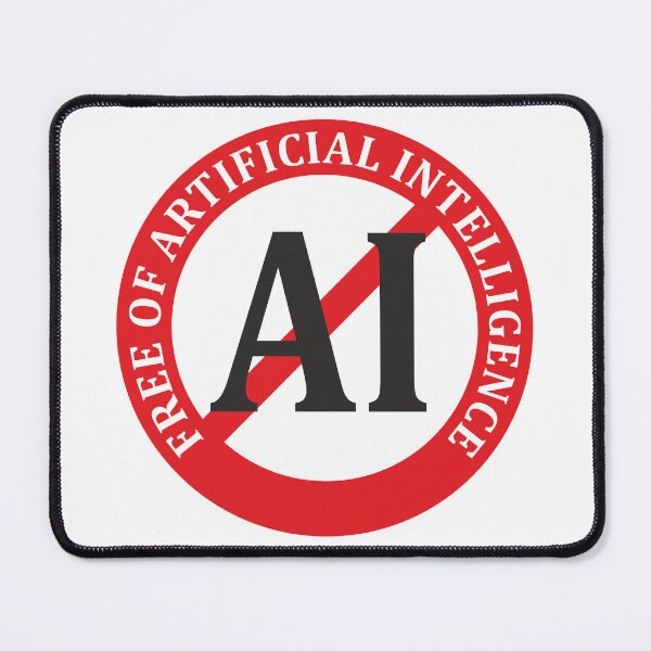 Item preview, stamp Free artificial Inteligence, brand free of artificial inteligence designed and sold by Tiendaplanista.