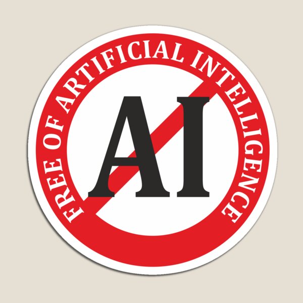 Aperçu de l'œuvre timbre Intelligence artificielle gratuite, marque sans intelligence artificielle créée et vendue par Tiendaplanista.