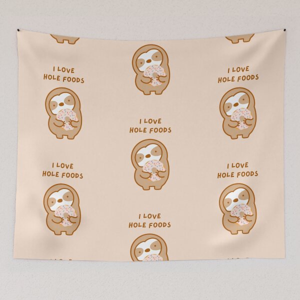 Item preview, I Love Whole Foods Donut Sloth designed and sold by theslothinme.
