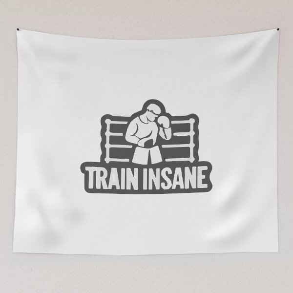 Item preview, Train Insane Boxer Silhouette Design designed and sold by NiftyWrx.