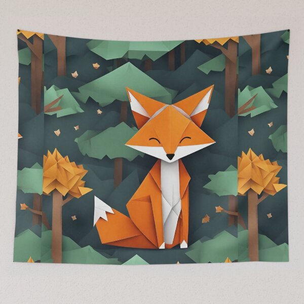 Aperçu de l'œuvre Origami Fox créée et vendue par ASHBooksnThings.