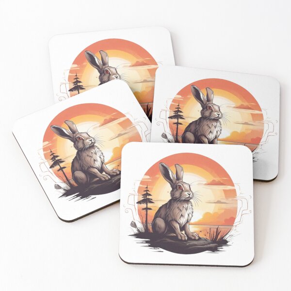 Item preview, Retro Vintage Sunset Rabbit designed and sold by AYACHI90.