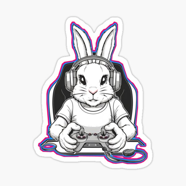 Item preview, Bunny gamer - Gaming Easter  designed and sold by Micjr.