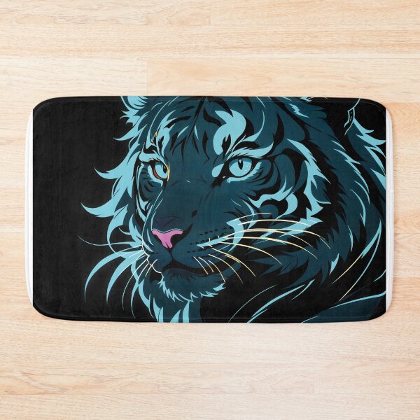 Item preview, Tiger Neon Cyan Outline designed and sold by Vishnu Rajbhar.