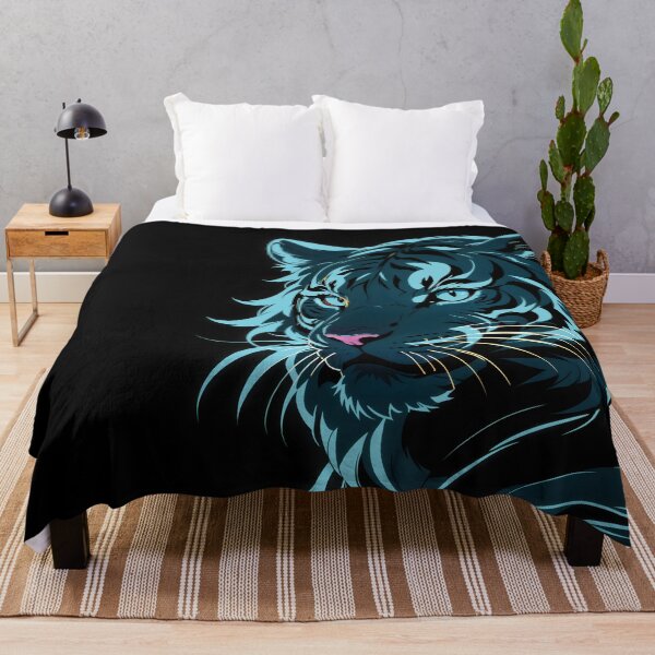 Item preview, Tiger Neon Cyan Outline Anime designed and sold by Vishnu Rajbhar.