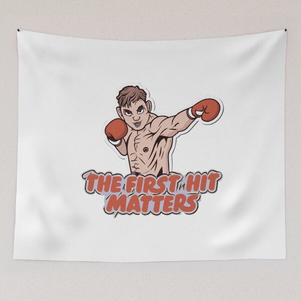 Item preview, Boxer Throwing Jab - The First Hit Matters Action Design designed and sold by NiftyWrx.