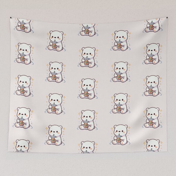 Item preview, Polar Bear Drinking Ice Tea designed and sold by LemuellTrends.